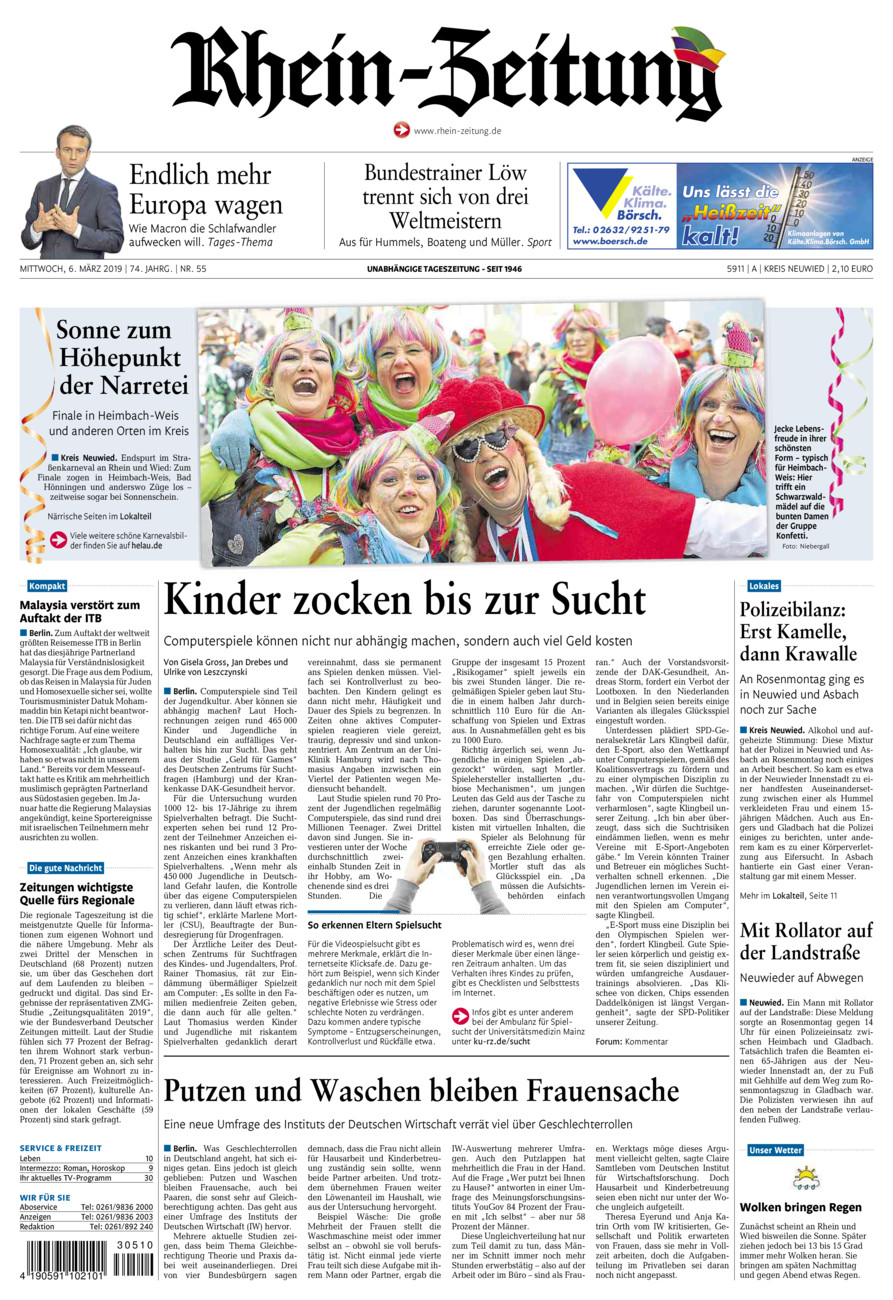 Rhein-Zeitung Kreis Neuwied vom Mittwoch, 06.03.2019