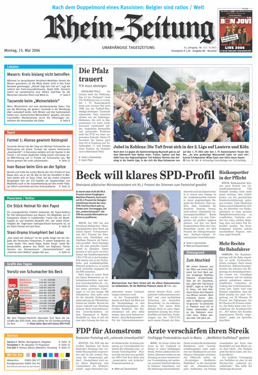 Rhein-Zeitung Kreis Neuwied vom Montag, 15.05.2006