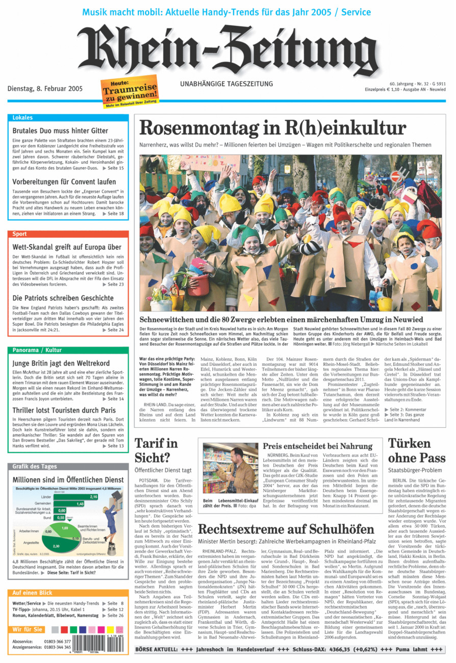 Rhein-Zeitung Kreis Neuwied vom Dienstag, 08.02.2005