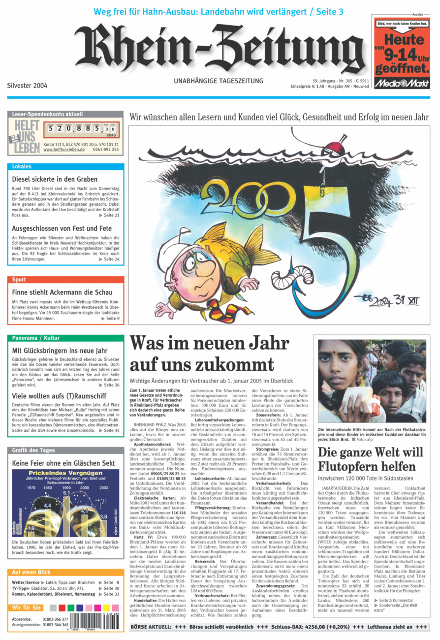 Rhein-Zeitung Kreis Neuwied vom Freitag, 31.12.2004