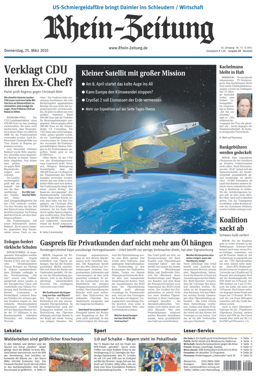 Rhein-Zeitung Kreis Neuwied vom Donnerstag, 25.03.2010