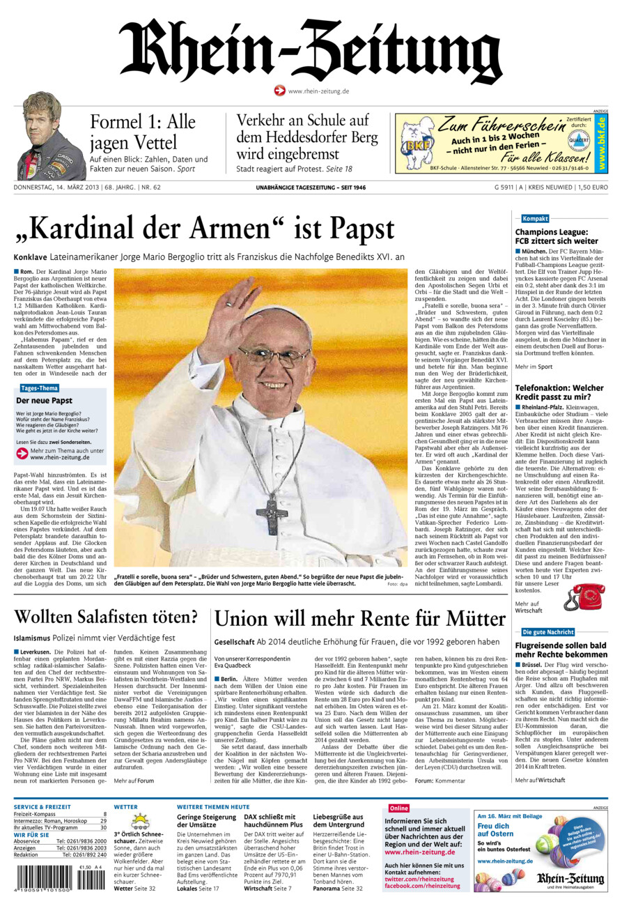 Rhein-Zeitung Kreis Neuwied vom Donnerstag, 14.03.2013