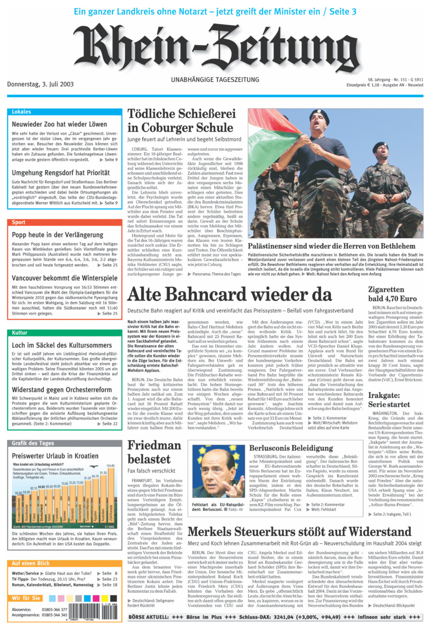 Rhein-Zeitung Kreis Neuwied vom Donnerstag, 03.07.2003