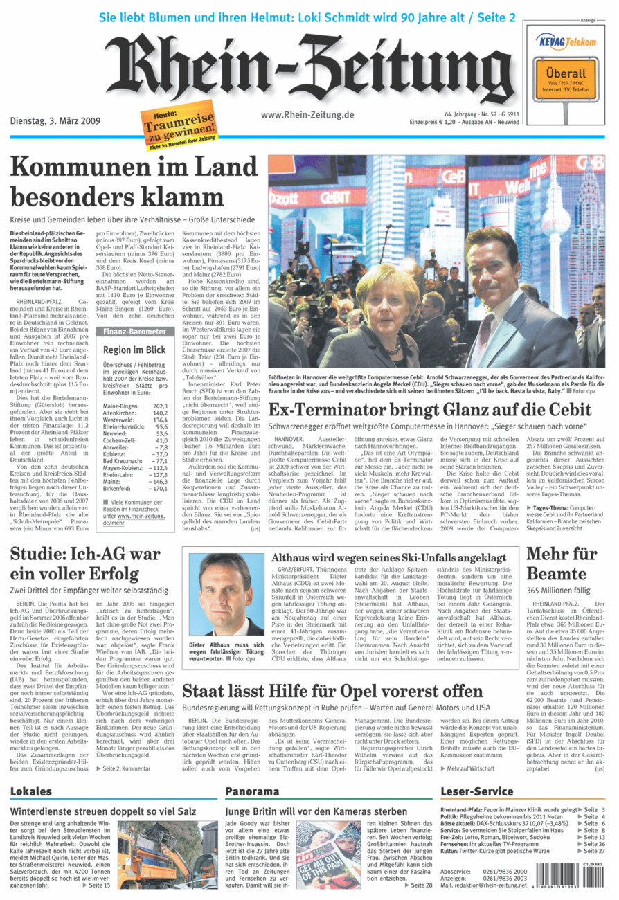 Rhein-Zeitung Kreis Neuwied vom Dienstag, 03.03.2009