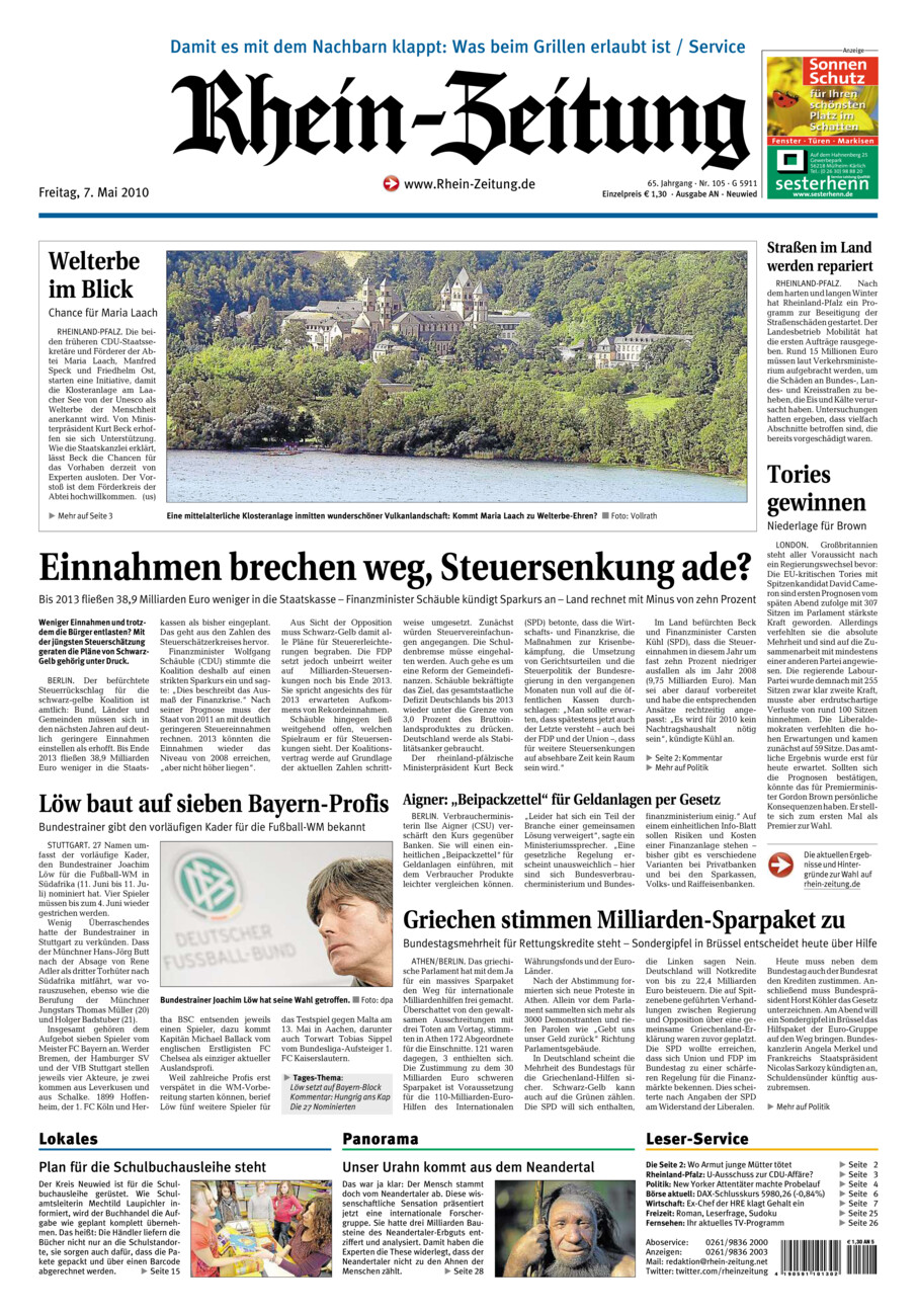 Rhein-Zeitung Kreis Neuwied vom Freitag, 07.05.2010