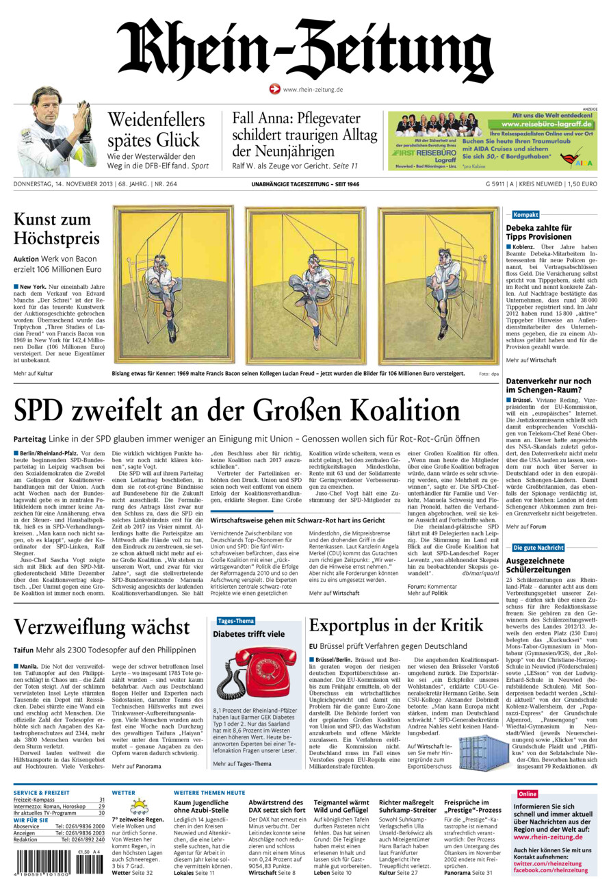 Rhein-Zeitung Kreis Neuwied vom Donnerstag, 14.11.2013