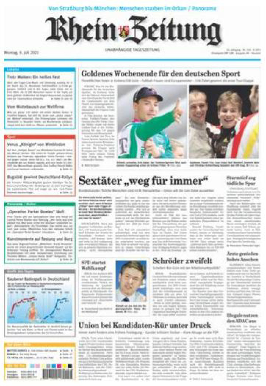 Rhein-Zeitung Kreis Neuwied vom Montag, 09.07.2001
