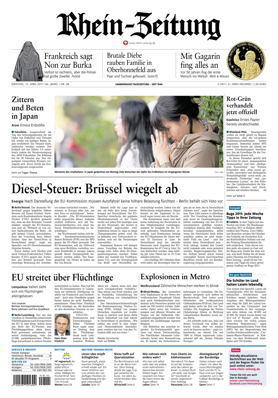 Rhein-Zeitung Kreis Neuwied vom Dienstag, 12.04.2011