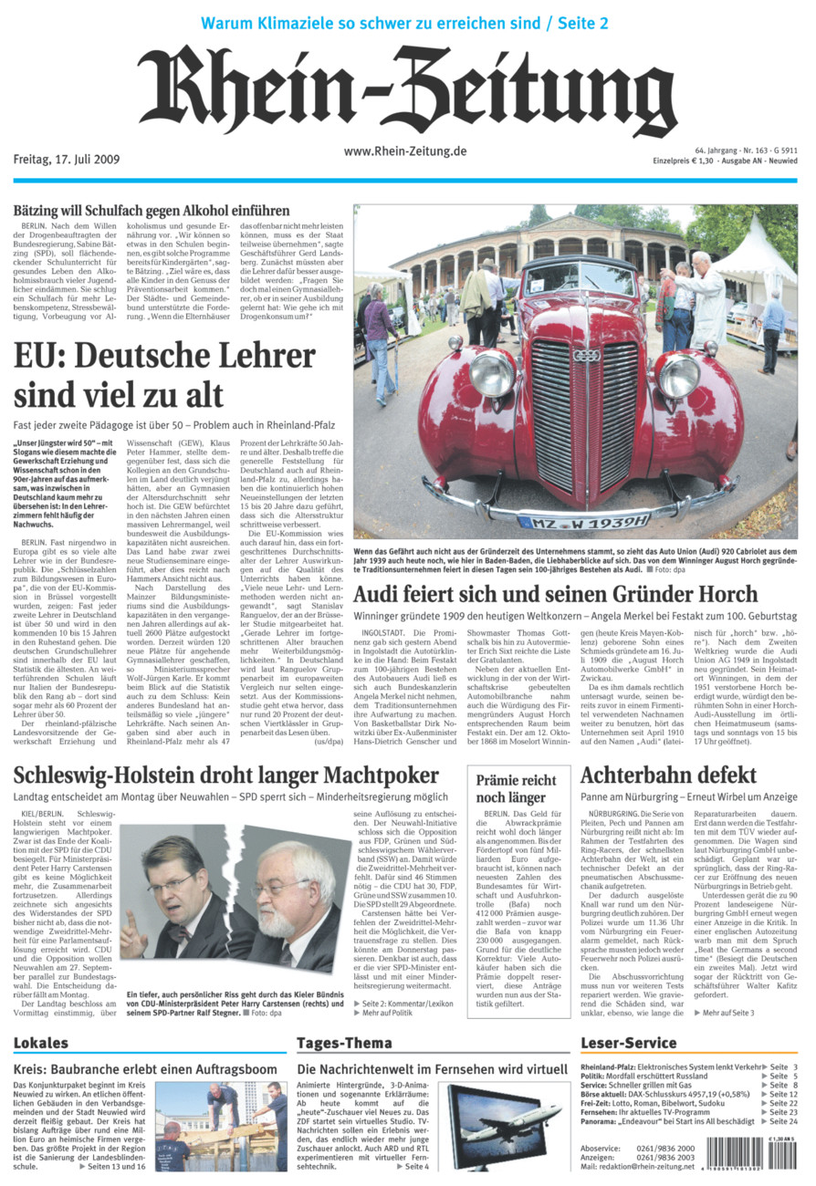 Rhein-Zeitung Kreis Neuwied vom Freitag, 17.07.2009