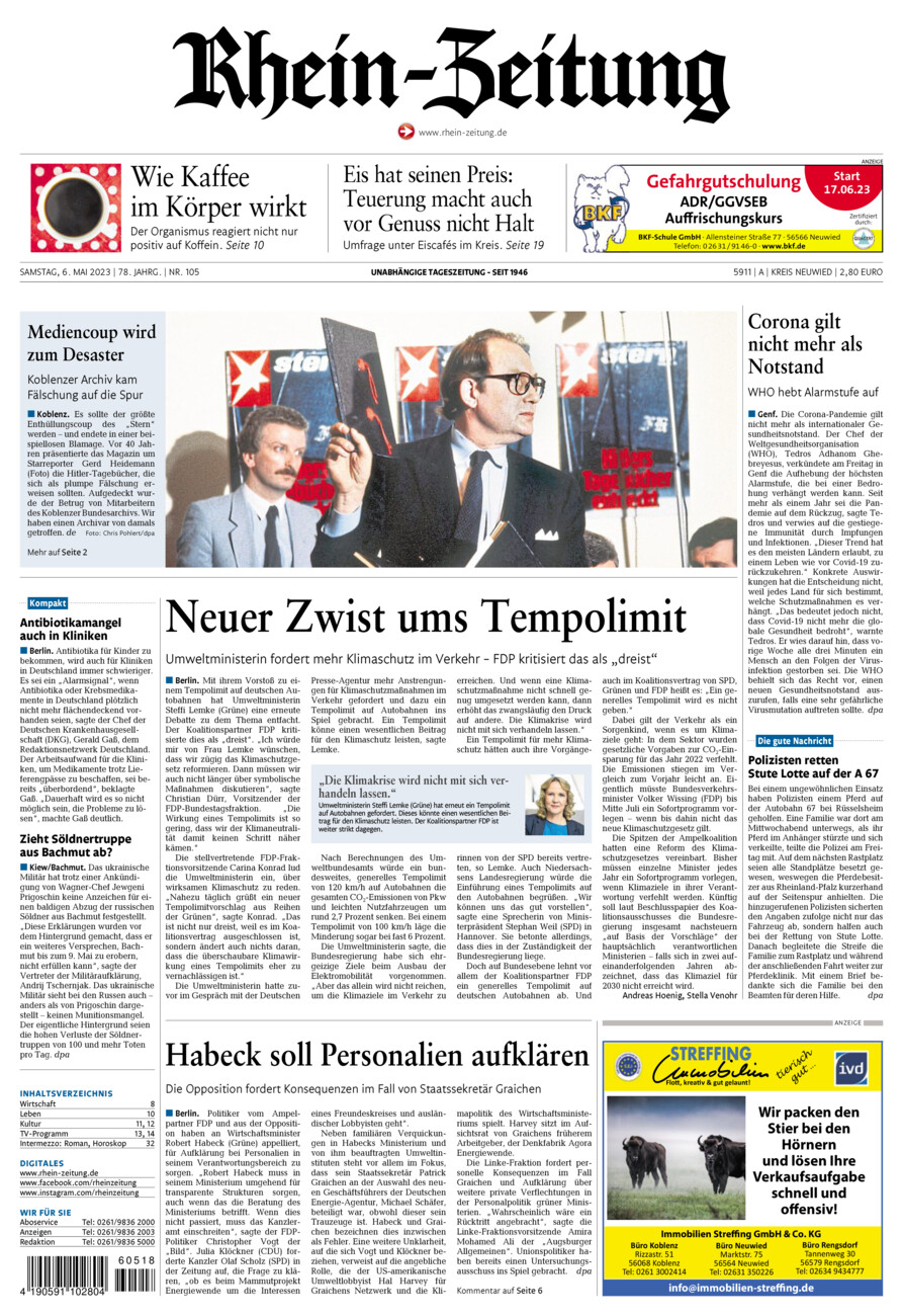 Rhein-Zeitung Kreis Neuwied vom Samstag, 06.05.2023
