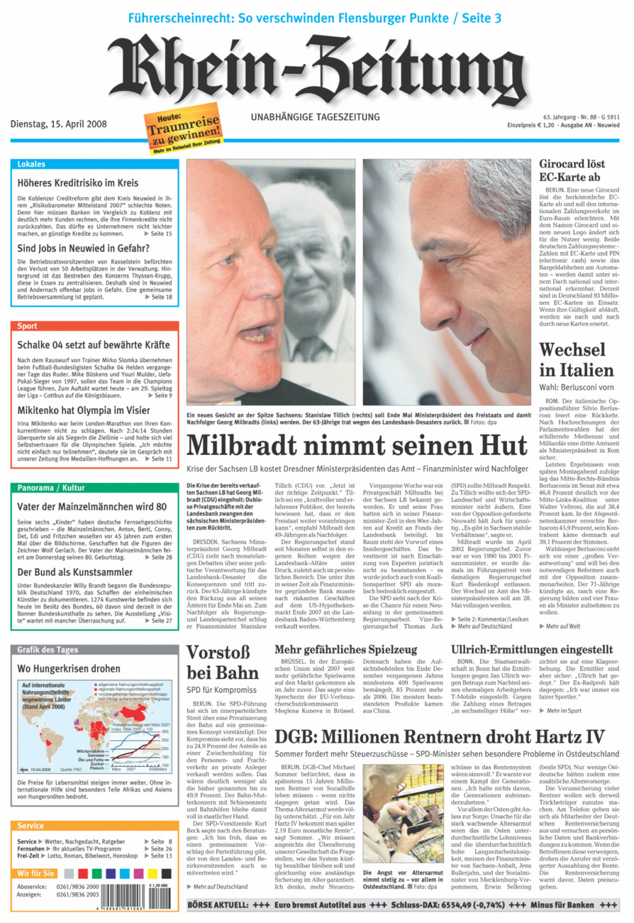 Rhein-Zeitung Kreis Neuwied vom Dienstag, 15.04.2008