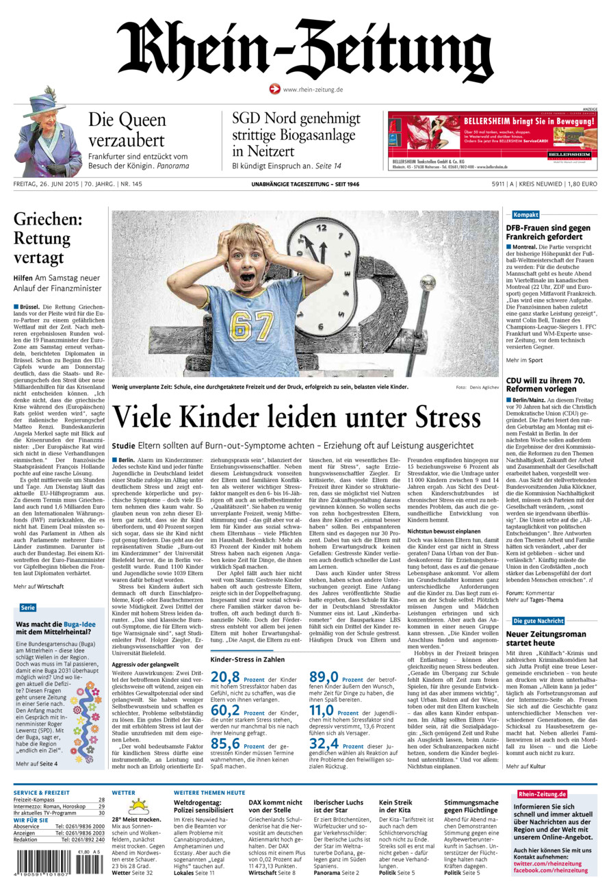 Rhein-Zeitung Kreis Neuwied vom Freitag, 26.06.2015