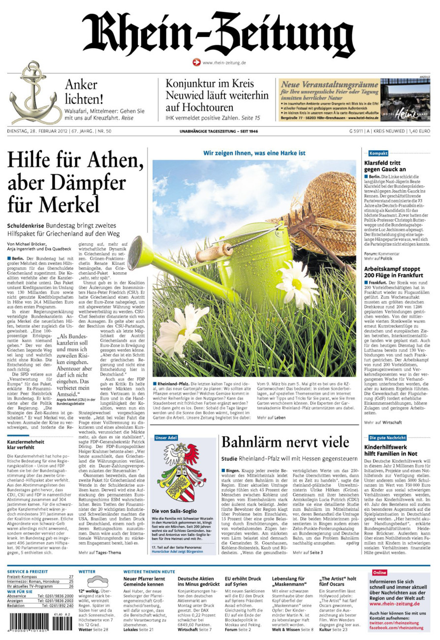 Rhein-Zeitung Kreis Neuwied vom Dienstag, 28.02.2012