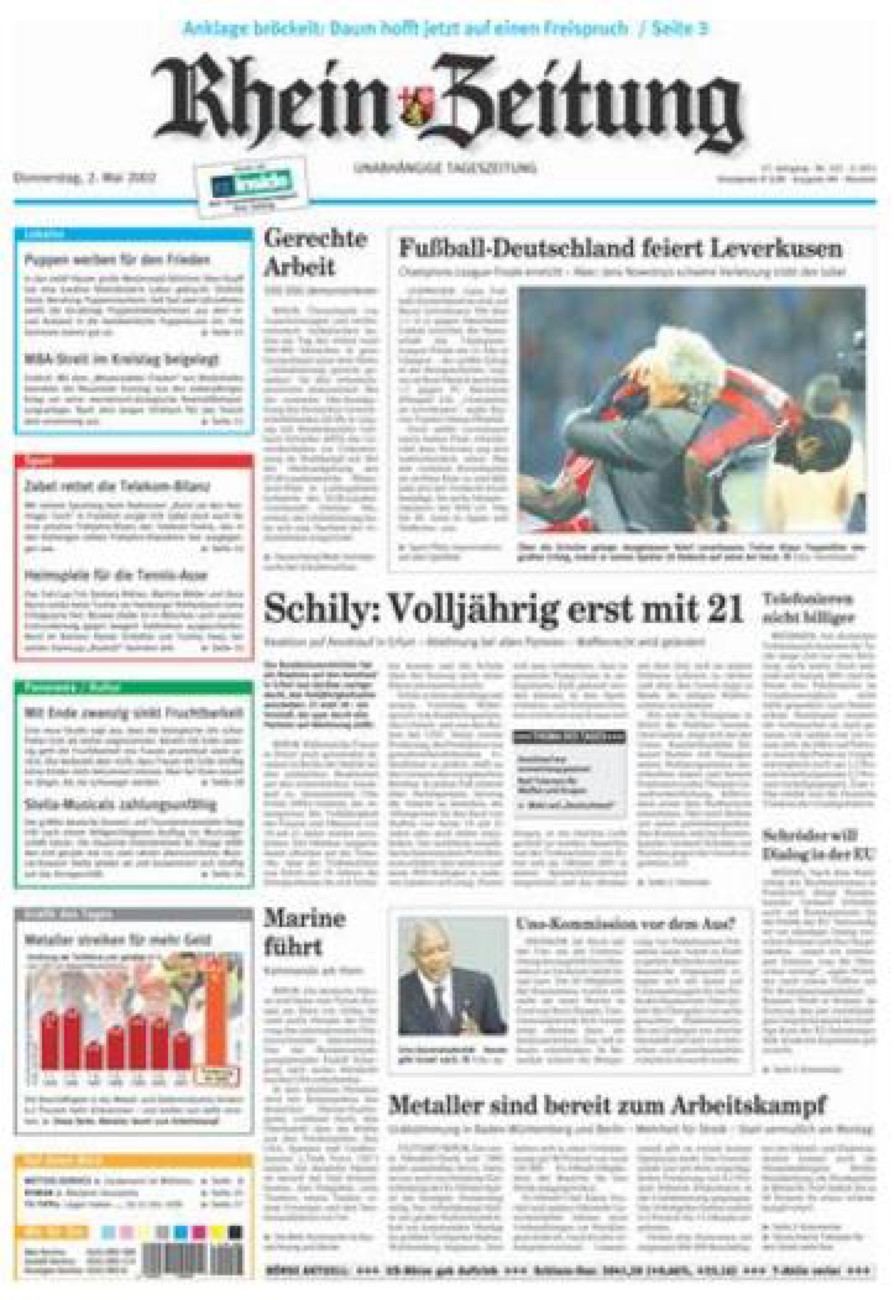 Rhein-Zeitung Kreis Neuwied vom Donnerstag, 02.05.2002