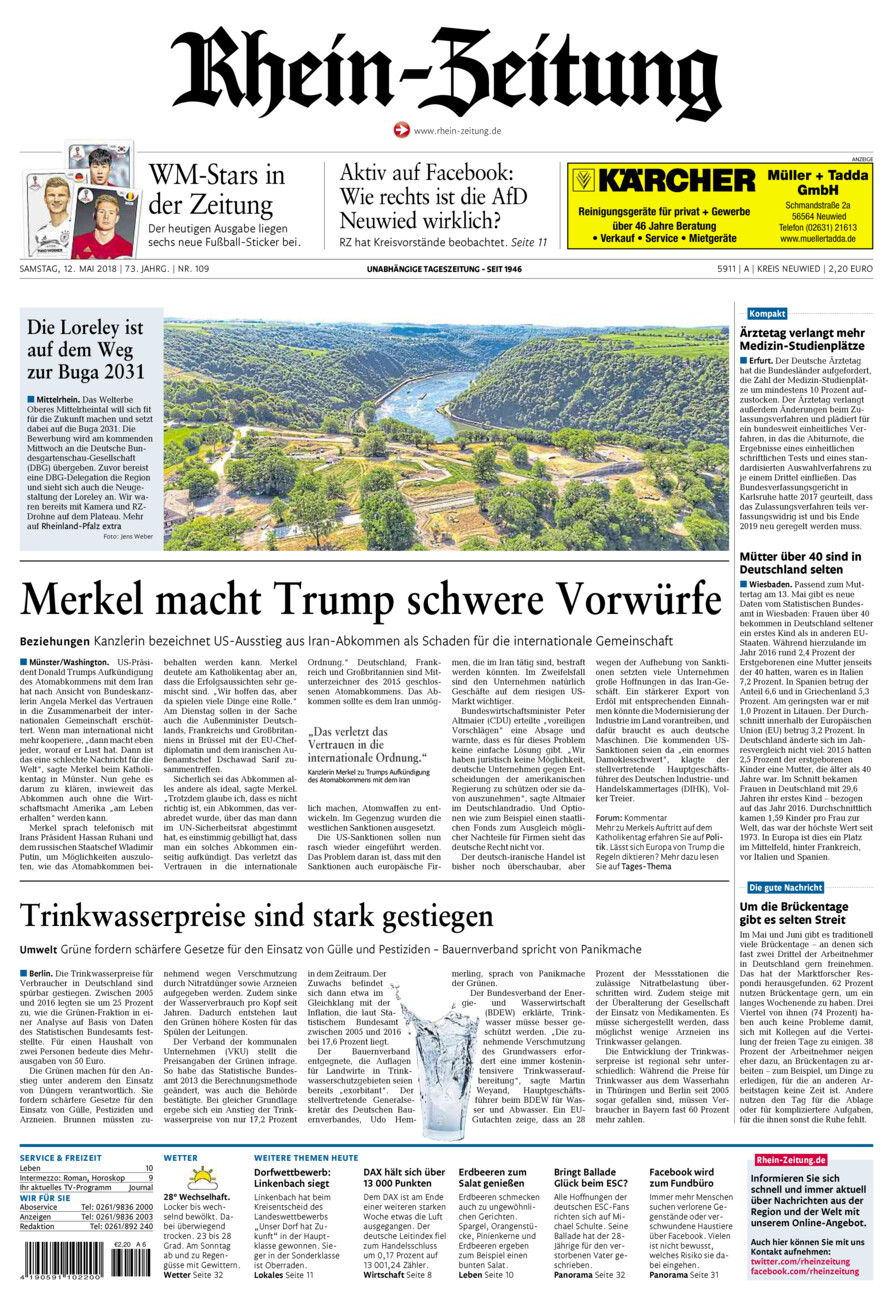 Rhein-Zeitung Kreis Neuwied vom Samstag, 12.05.2018