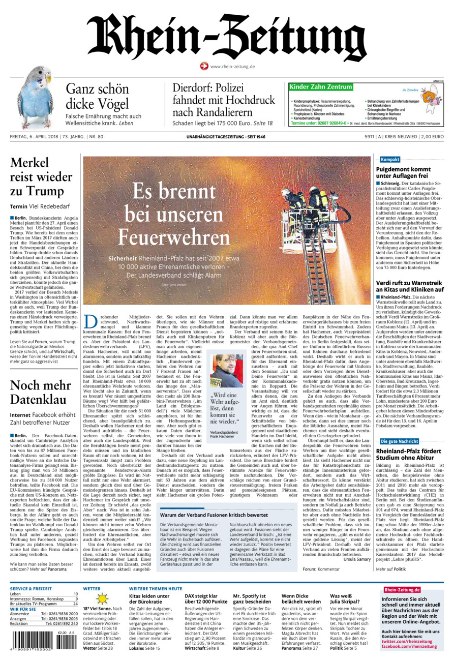 Rhein-Zeitung Kreis Neuwied vom Freitag, 06.04.2018