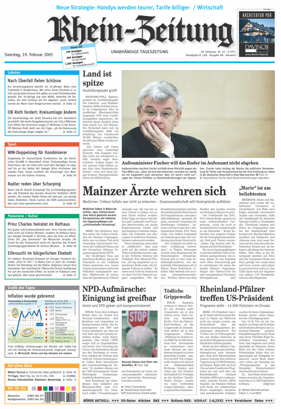 Rhein-Zeitung Kreis Neuwied vom Samstag, 19.02.2005