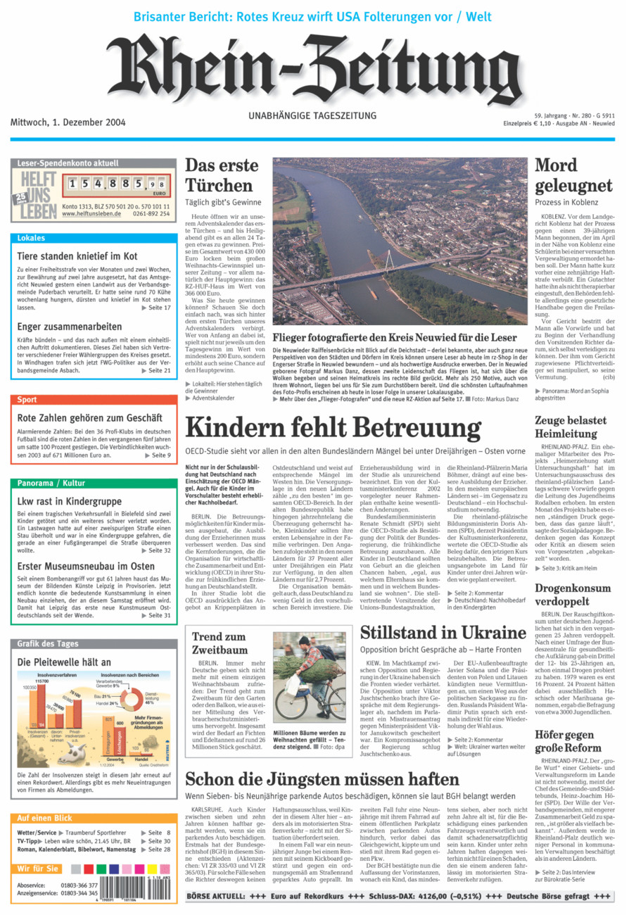 Rhein-Zeitung Kreis Neuwied vom Mittwoch, 01.12.2004