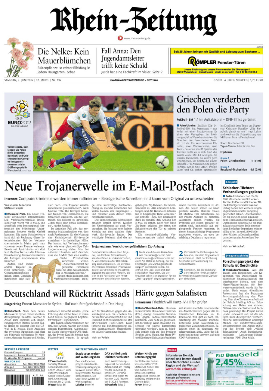 Rhein-Zeitung Kreis Neuwied vom Samstag, 09.06.2012