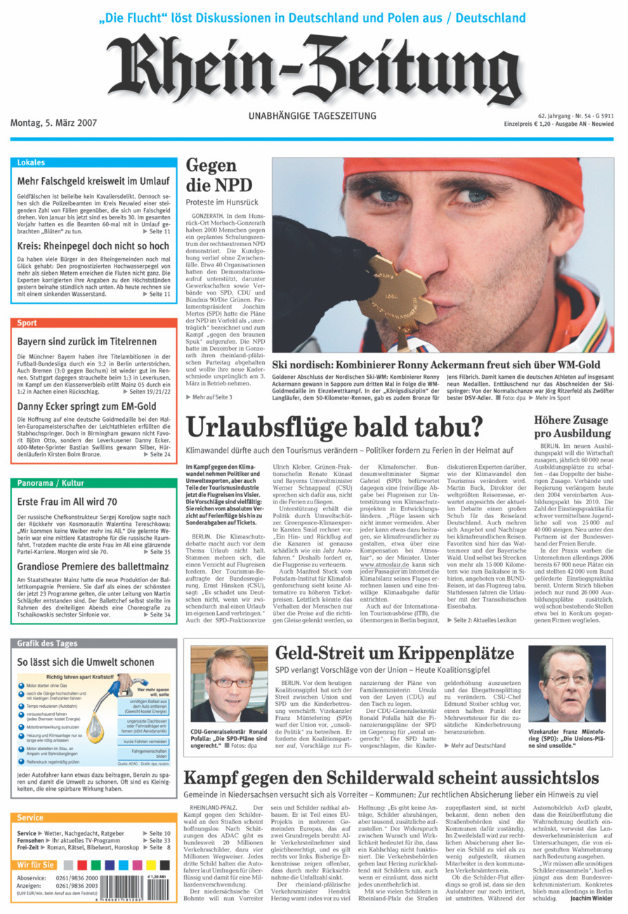 Rhein-Zeitung Kreis Neuwied vom Montag, 05.03.2007