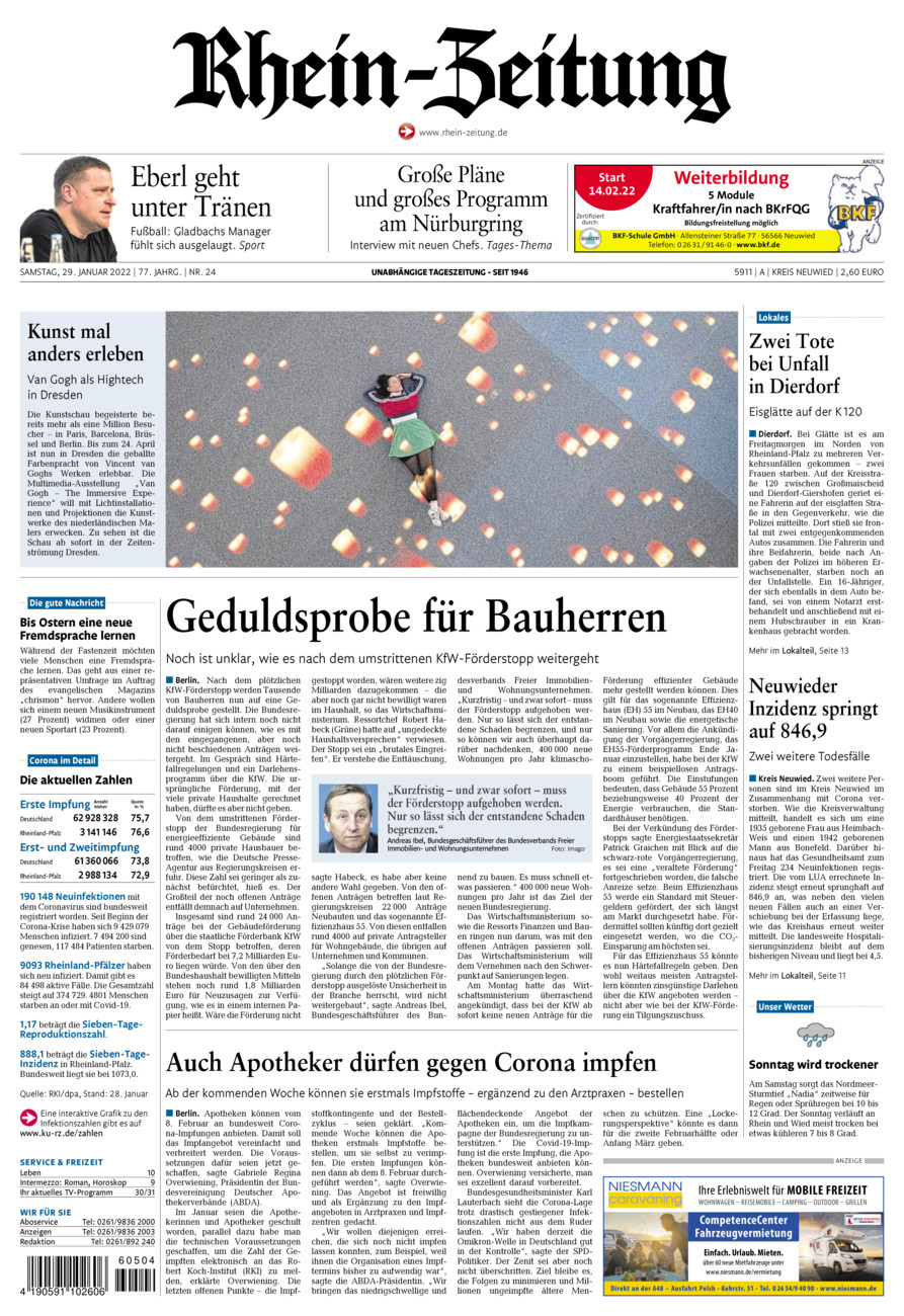Rhein-Zeitung Kreis Neuwied vom Samstag, 29.01.2022