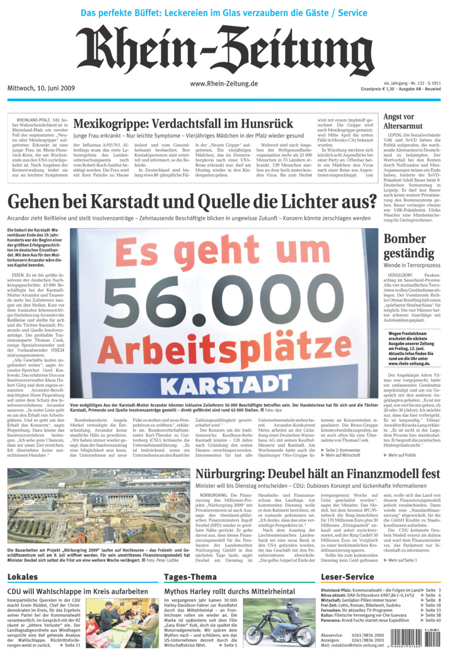 Rhein-Zeitung Kreis Neuwied vom Mittwoch, 10.06.2009