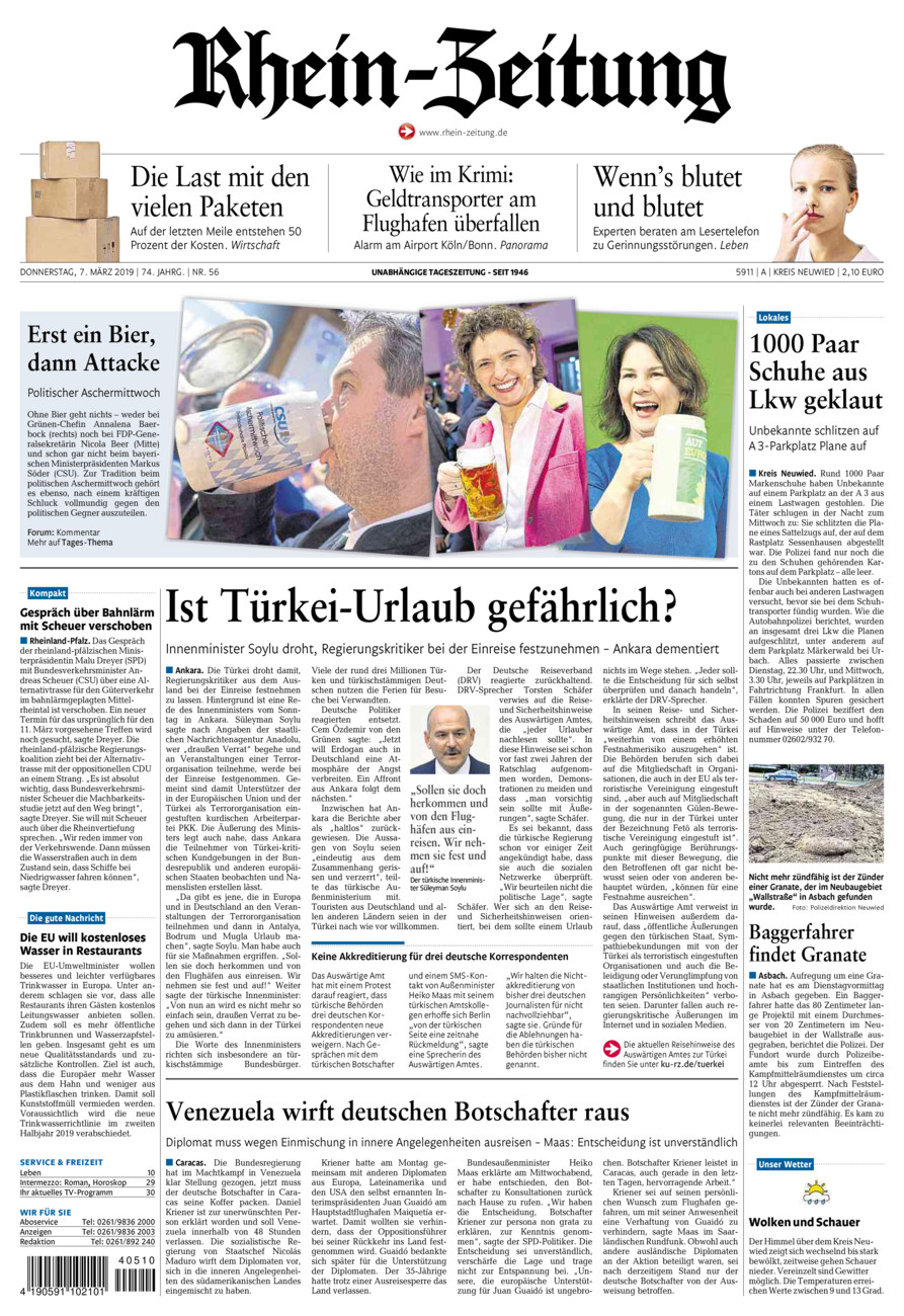 Rhein-Zeitung Kreis Neuwied vom Donnerstag, 07.03.2019