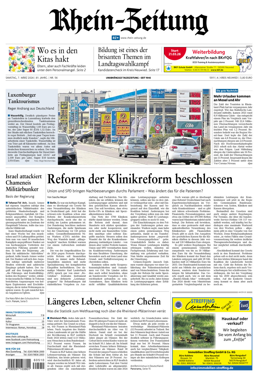 Rhein-Zeitung Kreis Neuwied vom Samstag, 07.03.2026