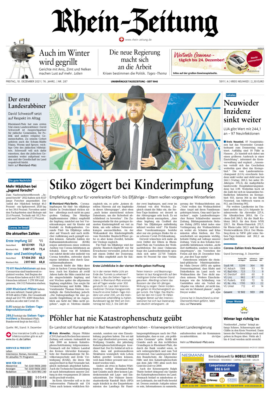Rhein-Zeitung Kreis Neuwied vom Freitag, 10.12.2021