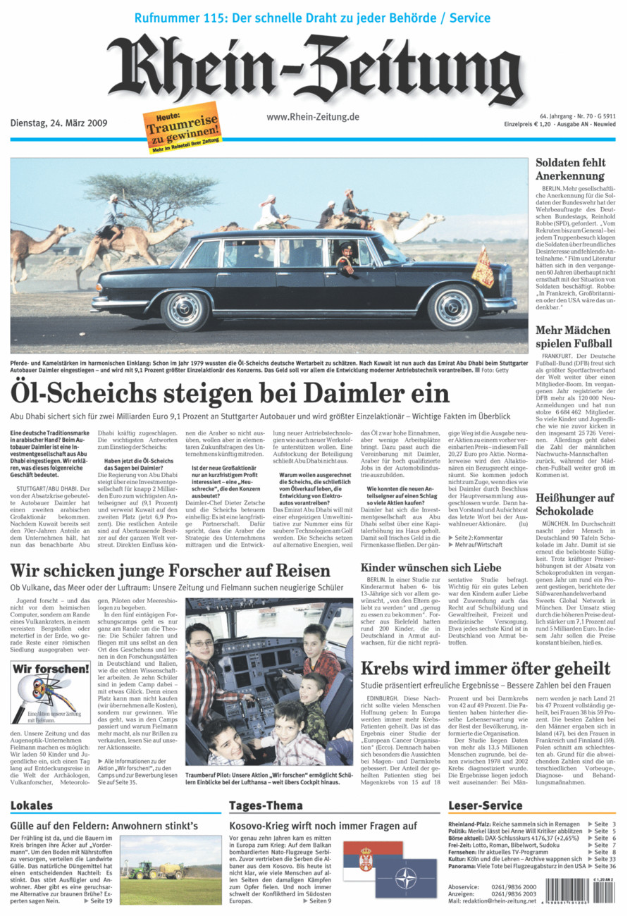 Rhein-Zeitung Kreis Neuwied vom Dienstag, 24.03.2009