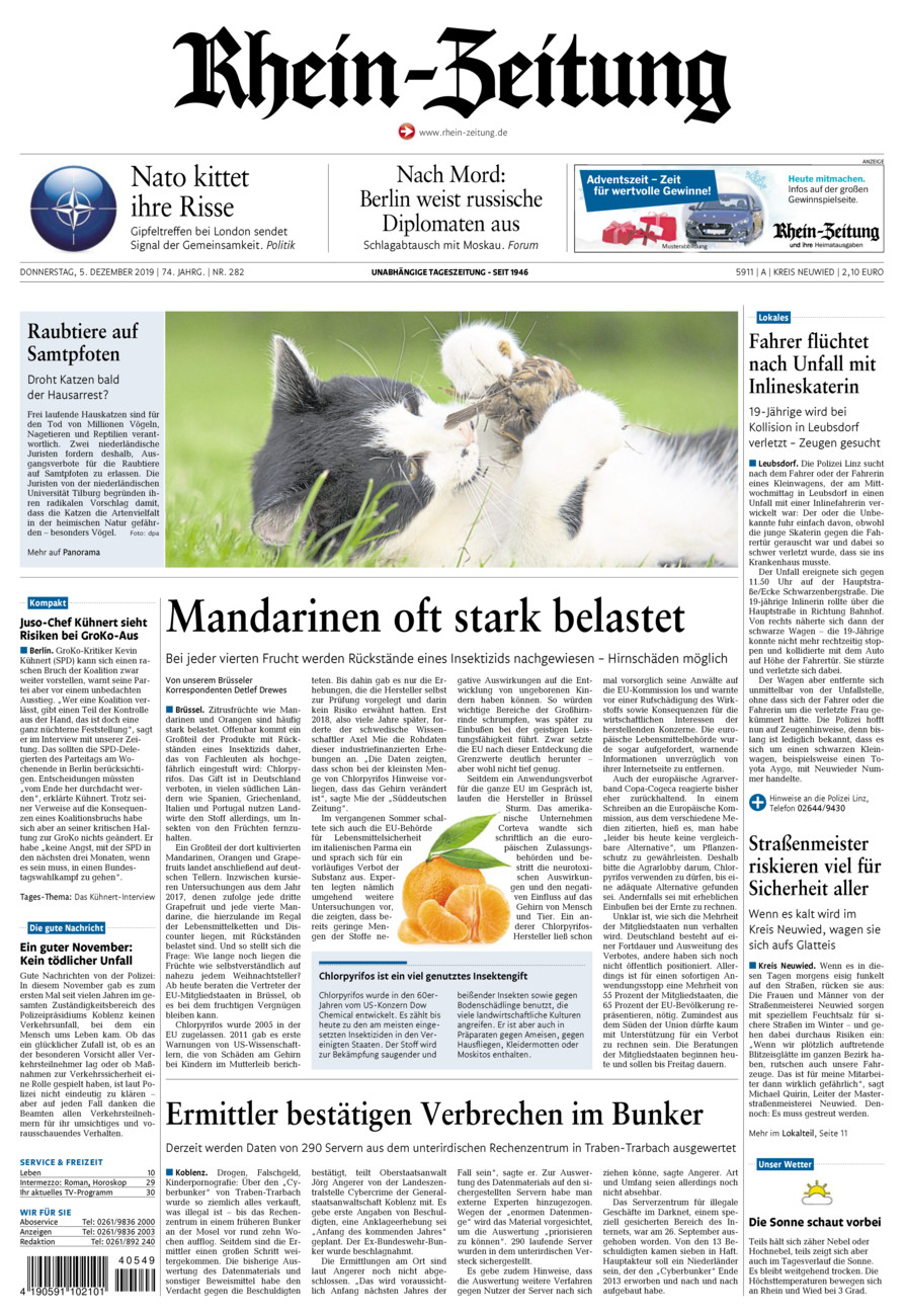 Rhein-Zeitung Kreis Neuwied vom Donnerstag, 05.12.2019