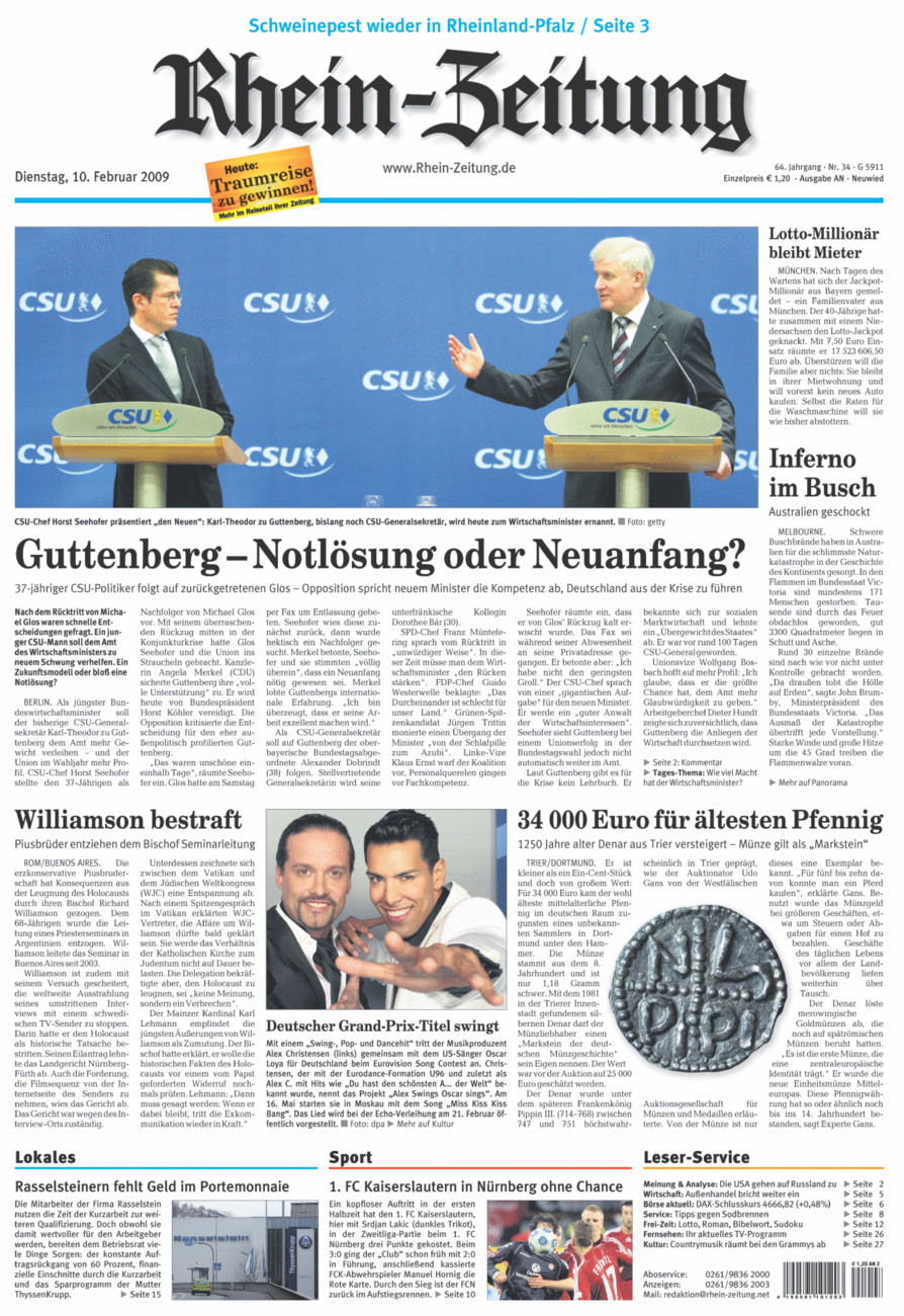 Rhein-Zeitung Kreis Neuwied vom Dienstag, 10.02.2009