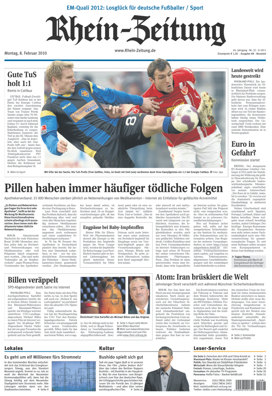 Rhein-Zeitung Kreis Neuwied vom Montag, 08.02.2010