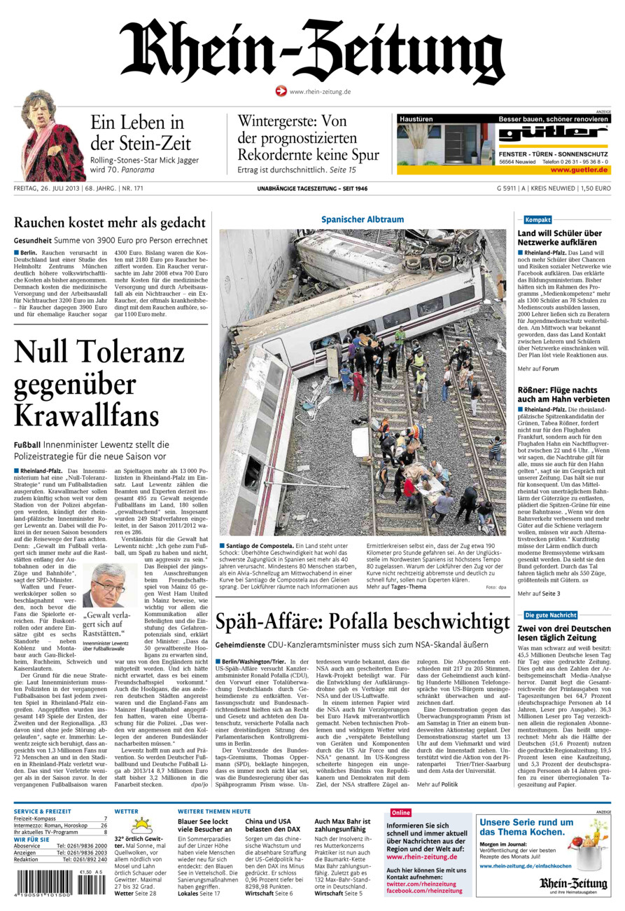 Rhein-Zeitung Kreis Neuwied vom Freitag, 26.07.2013