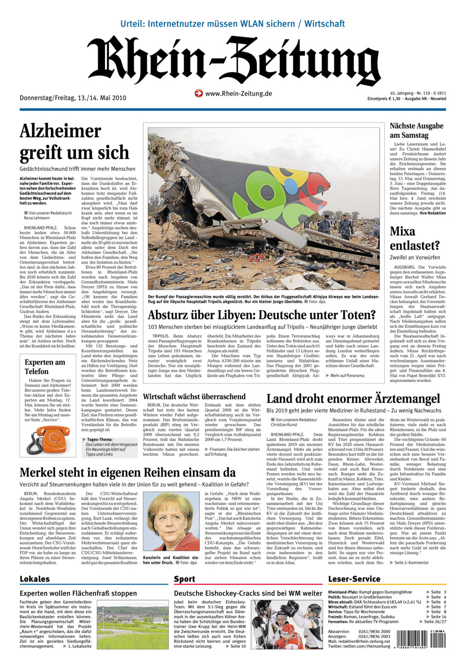 Rhein-Zeitung Kreis Neuwied vom Donnerstag, 13.05.2010
