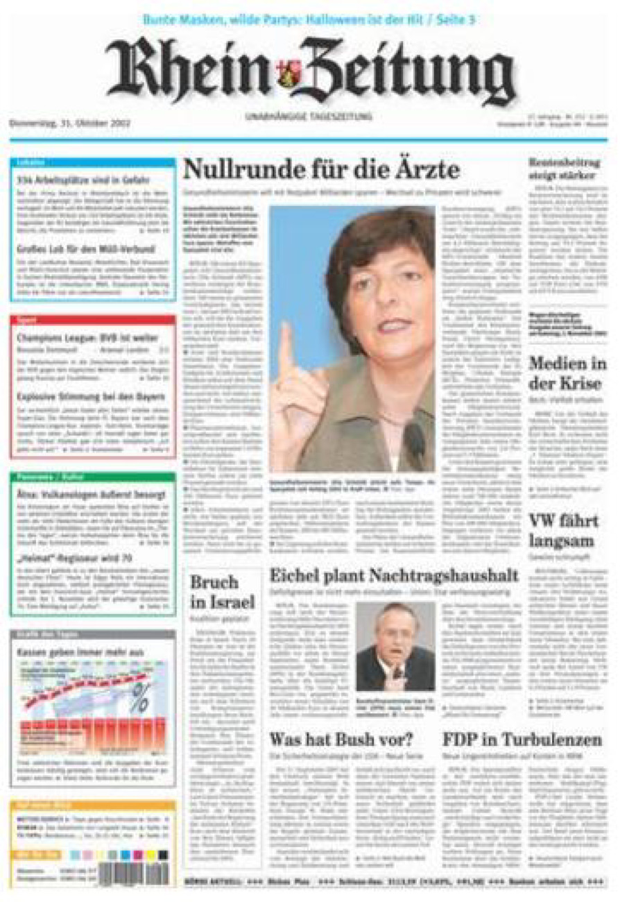 Rhein-Zeitung Kreis Neuwied vom Donnerstag, 31.10.2002