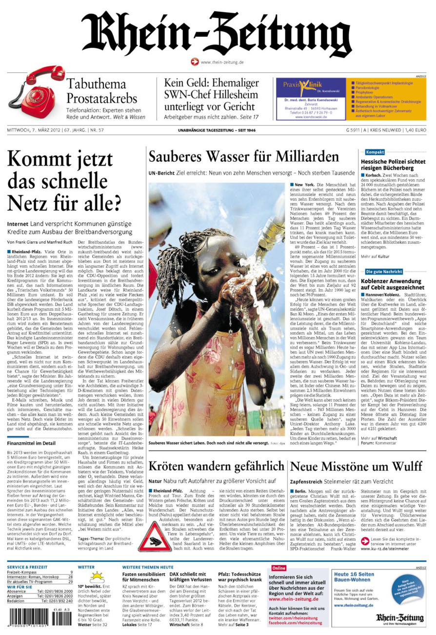 Rhein-Zeitung Kreis Neuwied vom Mittwoch, 07.03.2012