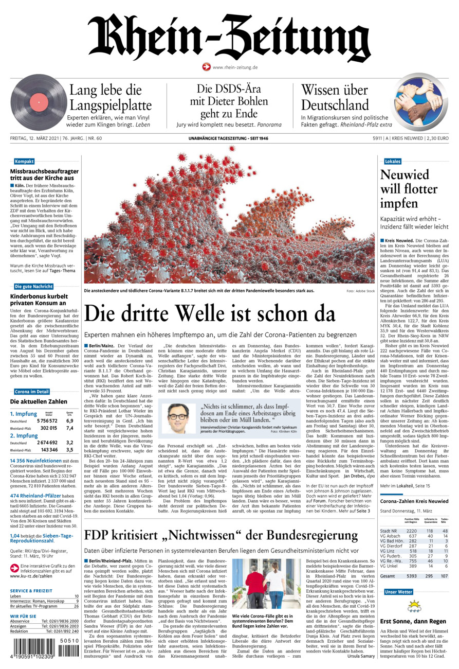 Rhein-Zeitung Kreis Neuwied vom Freitag, 12.03.2021