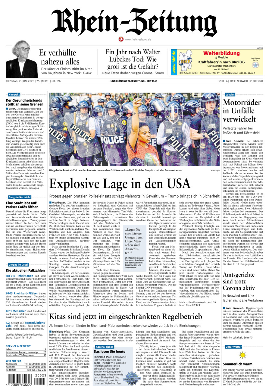 Rhein-Zeitung Kreis Neuwied vom Dienstag, 02.06.2020