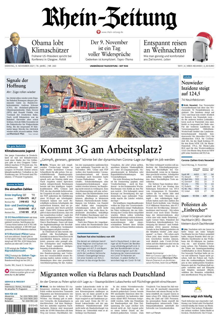 Rhein-Zeitung Kreis Neuwied vom Dienstag, 09.11.2021