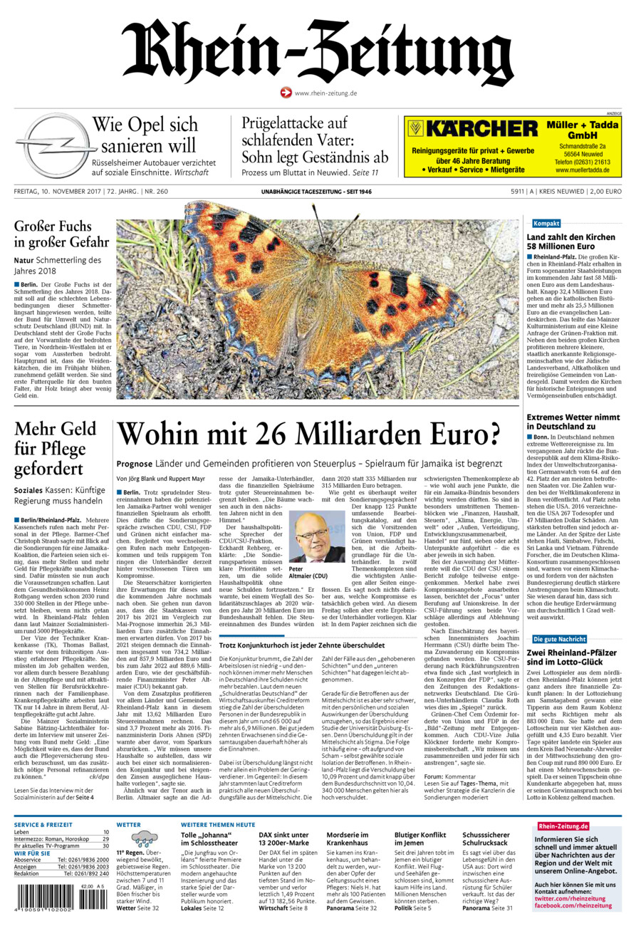 Rhein-Zeitung Kreis Neuwied vom Freitag, 10.11.2017