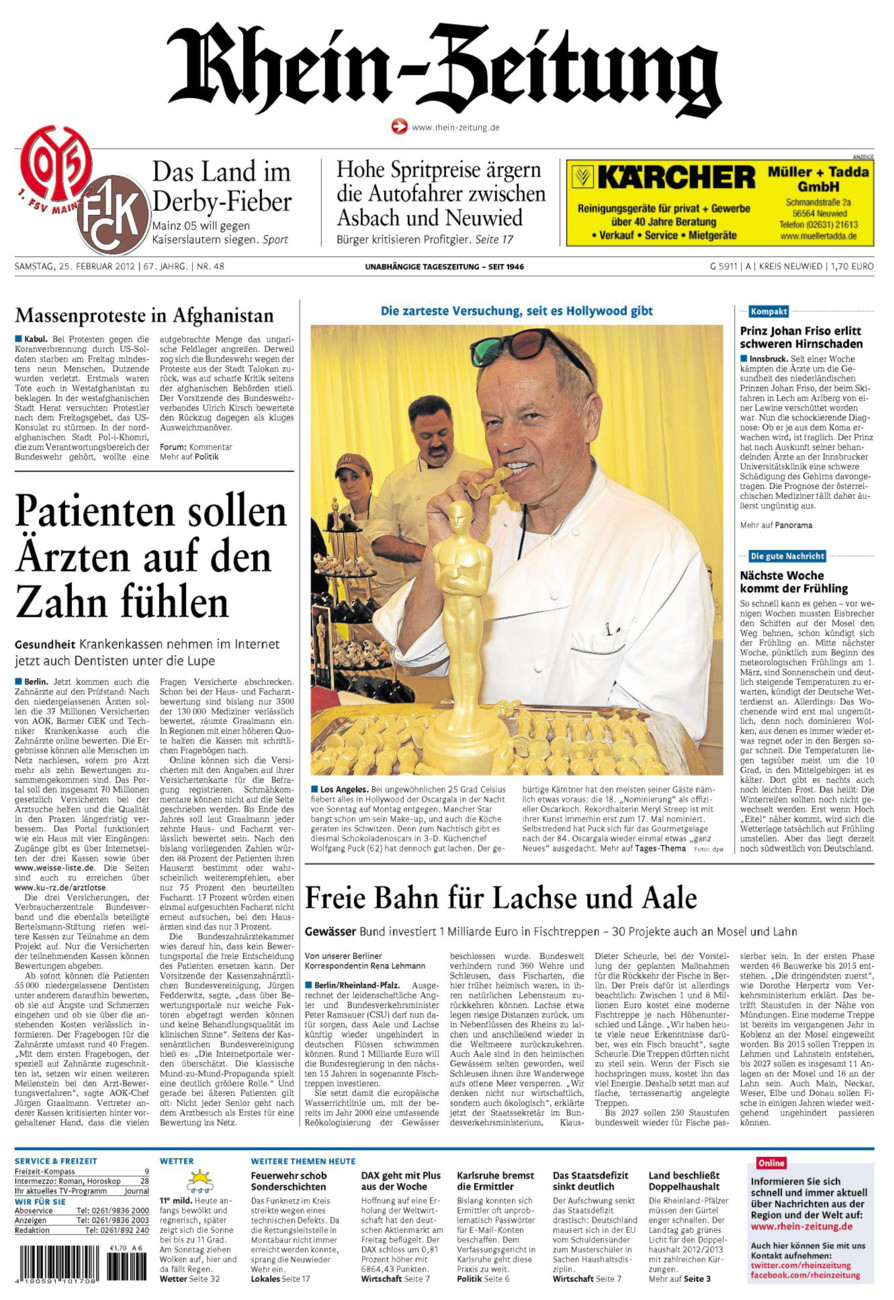Rhein-Zeitung Kreis Neuwied vom Samstag, 25.02.2012