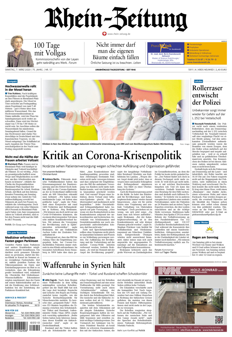 Rhein-Zeitung Kreis Neuwied vom Samstag, 07.03.2020