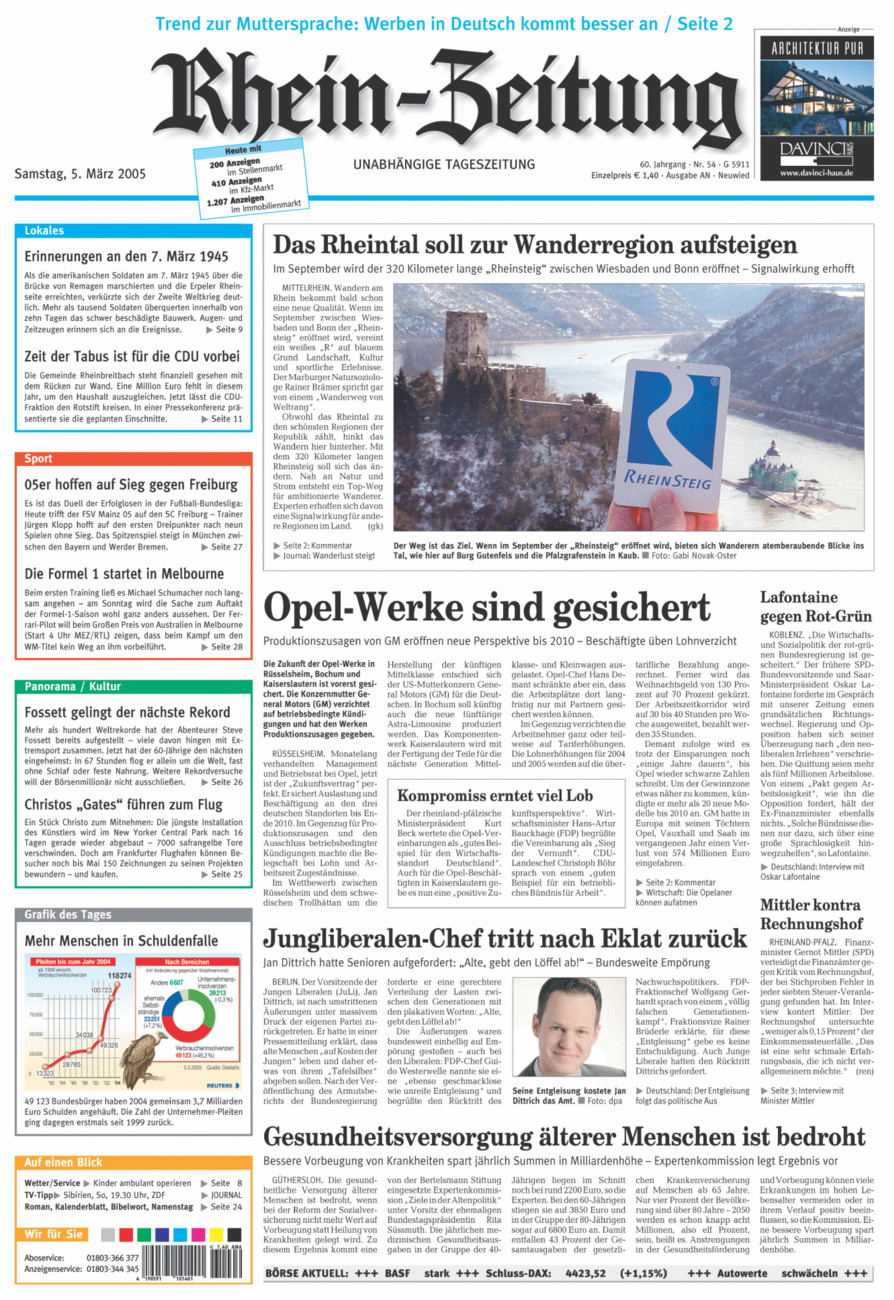 Rhein-Zeitung Kreis Neuwied vom Samstag, 05.03.2005