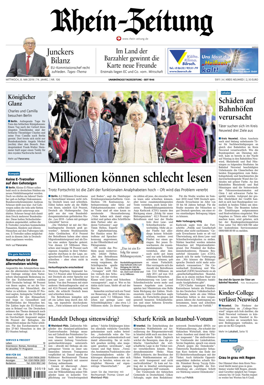 Rhein-Zeitung Kreis Neuwied vom Mittwoch, 08.05.2019