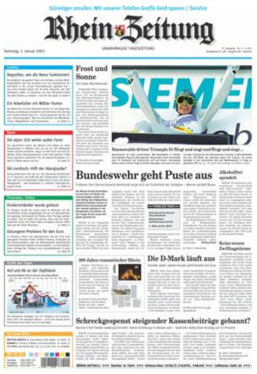 Rhein-Zeitung Kreis Neuwied vom Samstag, 05.01.2002