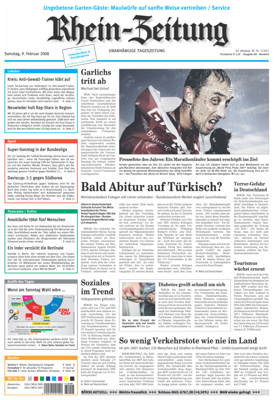 Rhein-Zeitung Kreis Neuwied vom Samstag, 09.02.2008