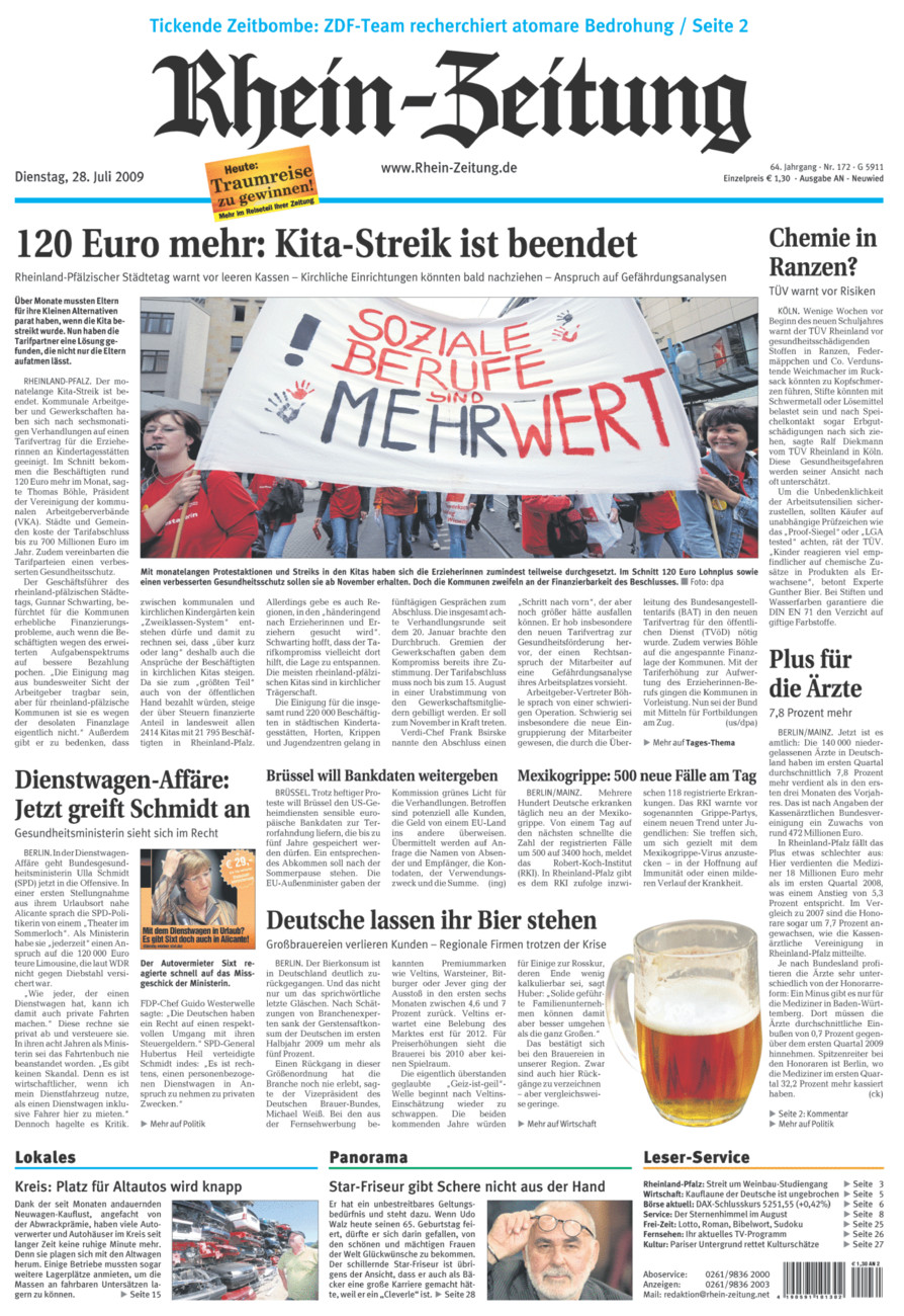 Rhein-Zeitung Kreis Neuwied vom Dienstag, 28.07.2009