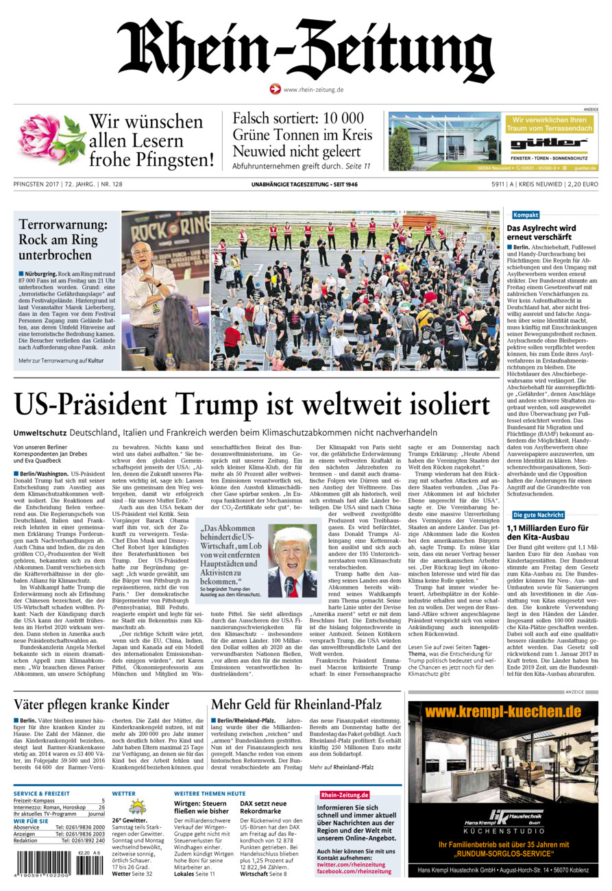 Rhein-Zeitung Kreis Neuwied vom Samstag, 03.06.2017