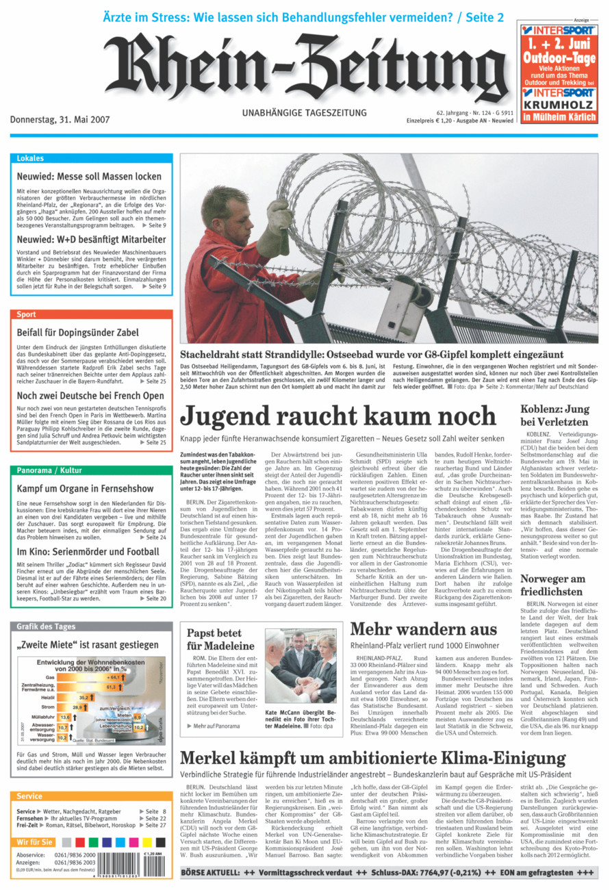 Rhein-Zeitung Kreis Neuwied vom Donnerstag, 31.05.2007